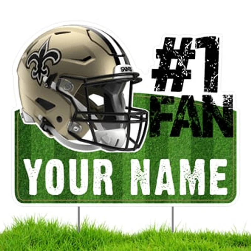 New Orleans Saints #1 Fan Personalized Lawn Sign
