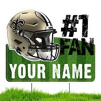 New Orleans Saints #1 Fan Personalized Lawn Sign