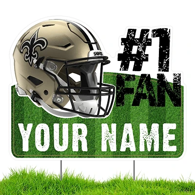 New Orleans Saints #1 Fan Personalized Lawn Sign