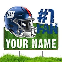 New York Giants #1 Fan Personalized Lawn Sign