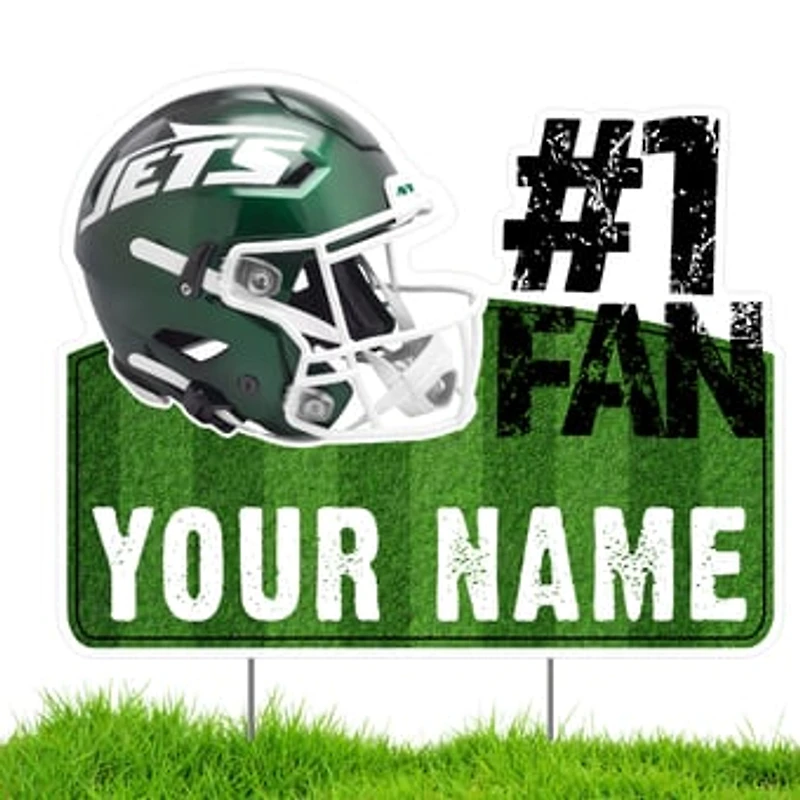 New York Jets #1 Fan Personalized Lawn Sign