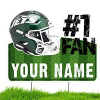 New York Jets #1 Fan Personalized Lawn Sign
