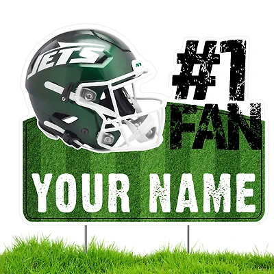 New York Jets #1 Fan Personalized Lawn Sign