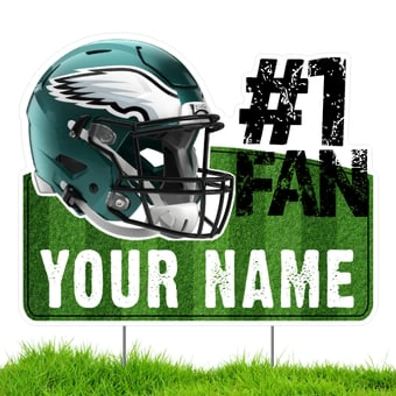 Philadelphia Eagles #1 Fan Personalized Lawn Sign