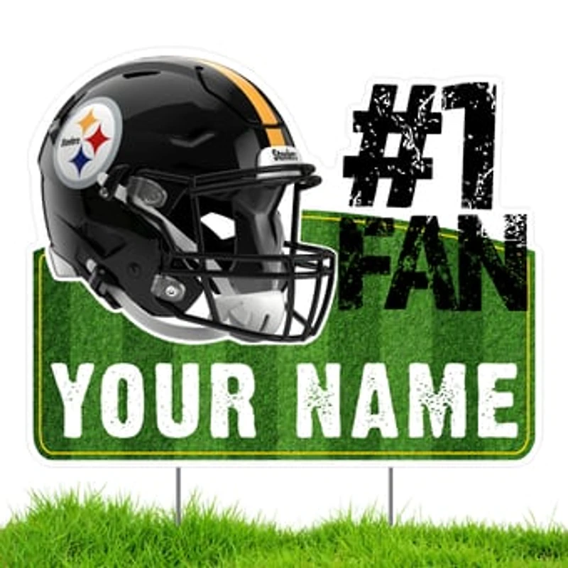 Pittsburgh Steelers #1 Fan Personalized Lawn Sign