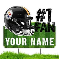 Pittsburgh Steelers #1 Fan Personalized Lawn Sign