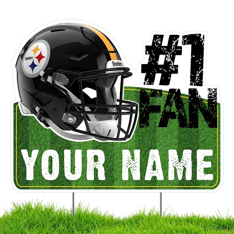 Pittsburgh Steelers #1 Fan Personalized Lawn Sign