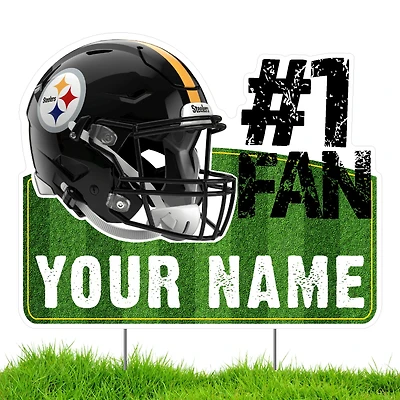Pittsburgh Steelers #1 Fan Personalized Lawn Sign