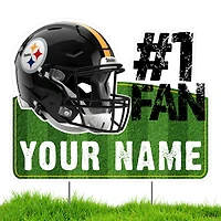 Pittsburgh Steelers #1 Fan Personalized Lawn Sign