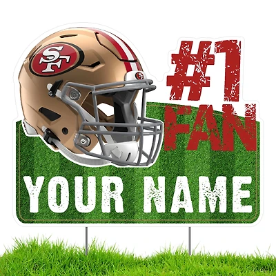 San Francisco 49ers #1 Fan Personalized Lawn Sign