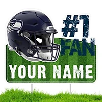 Seattle Seahawks #1 Fan Personalized Lawn Sign