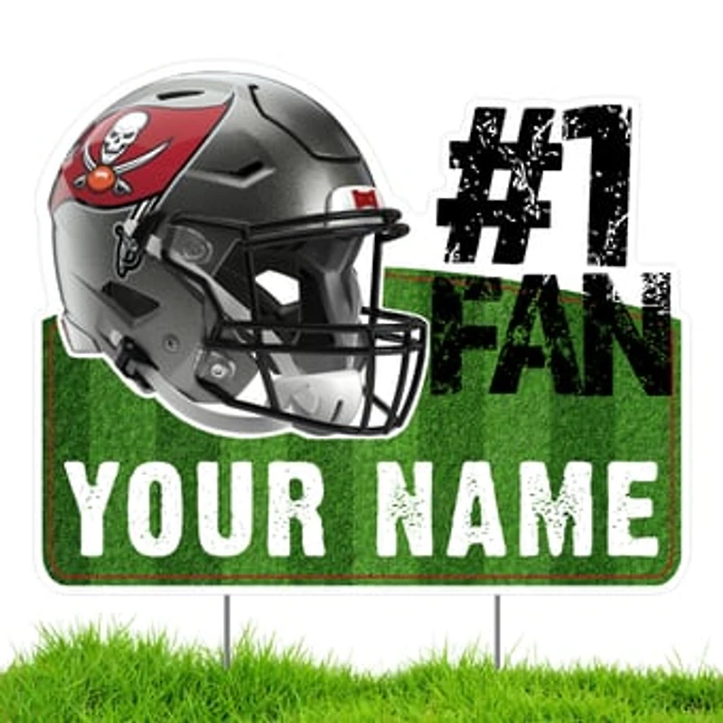 Tampa Bay Buccaneers #1 Fan Personalized Lawn Sign
