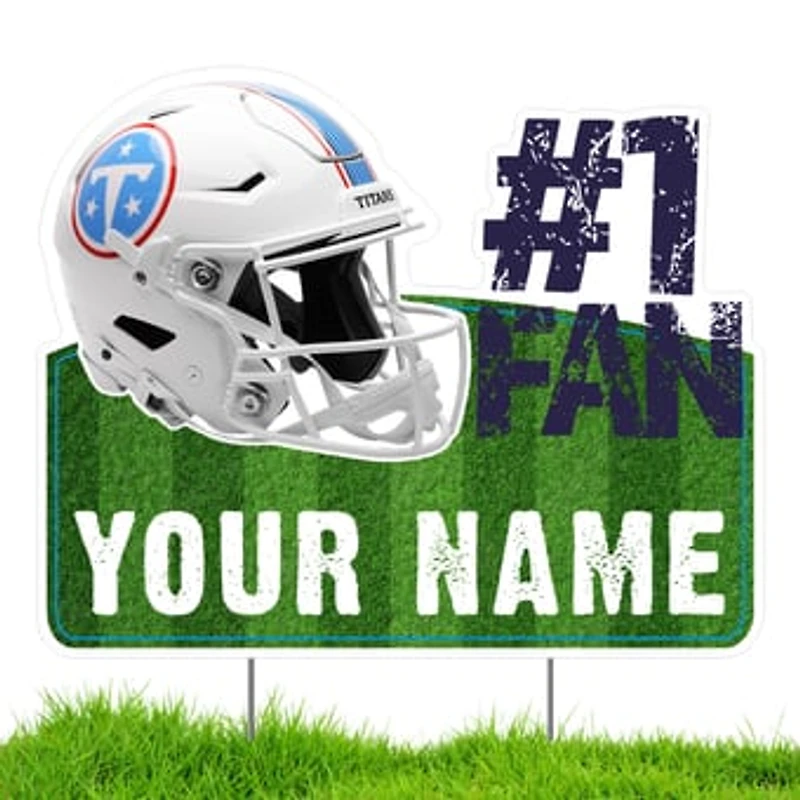 Tennessee Titans #1 Fan Personalized Lawn Sign