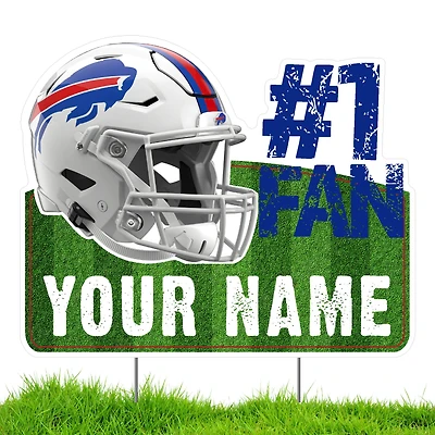 Buffalo Bills #1 Fan Personalized Lawn Sign