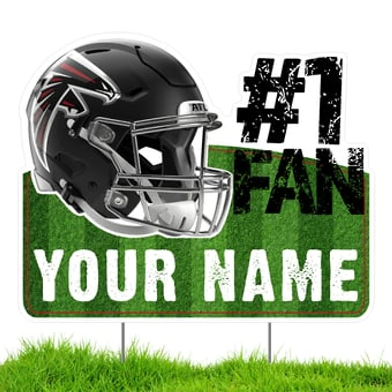 Atlanta Falcons #1 Fan Personalized Lawn Sign