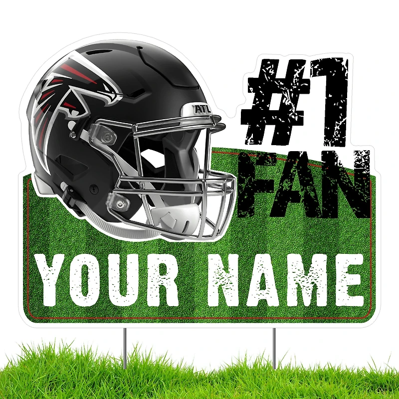 Atlanta Falcons #1 Fan Personalized Lawn Sign