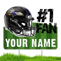 Baltimore Ravens #1 Fan Personalized Lawn Sign