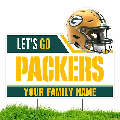 Green Bay Packers Let's Go Personalized Lawn Sign