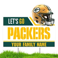 Green Bay Packers Let's Go Personalized Lawn Sign