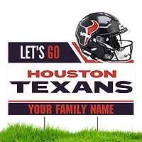 Houston Texans Let's Go Personalized Lawn Sign