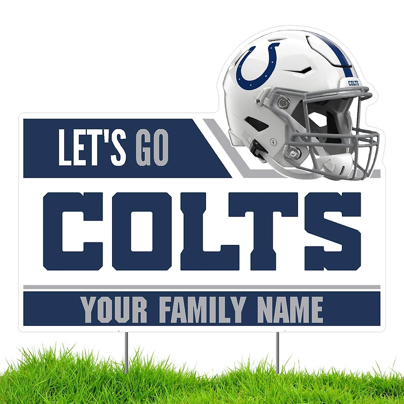Indianapolis Colts Let's Go Personalized Lawn Sign