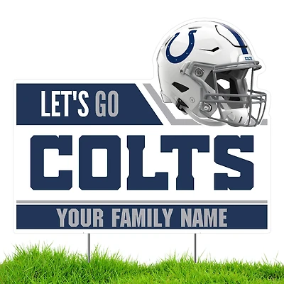 Indianapolis Colts Let's Go Personalized Lawn Sign