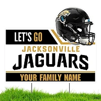 Jacksonville Jaguars Let's Go Personalized Lawn Sign