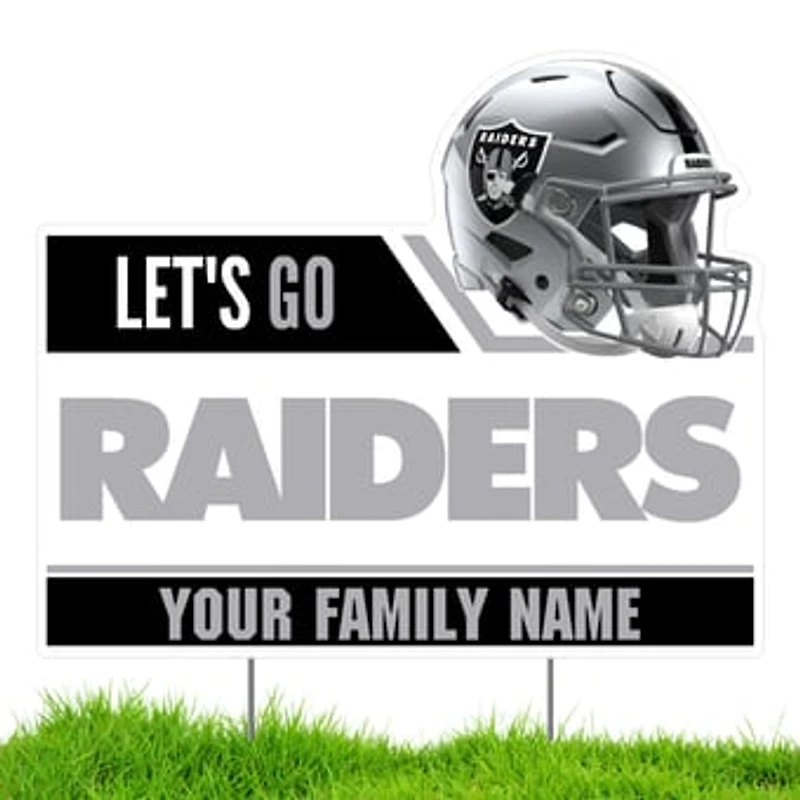 Las Vegas Raiders Let's Go Personalized Lawn Sign