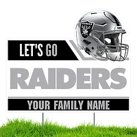 Las Vegas Raiders Let's Go Personalized Lawn Sign