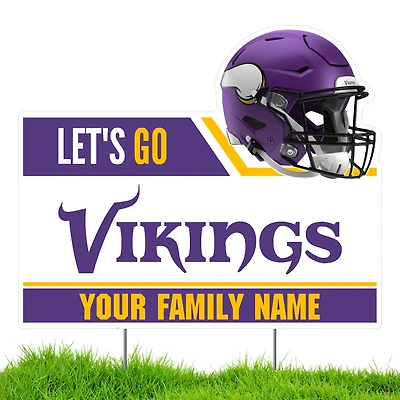 Minnesota Vikings Let's Go Personalized Lawn Sign
