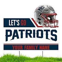 New England Patriots Let's Go Personalized Lawn Sign
