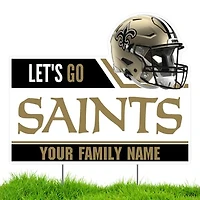 New Orleans Saints Let's Go Personalized Lawn Sign