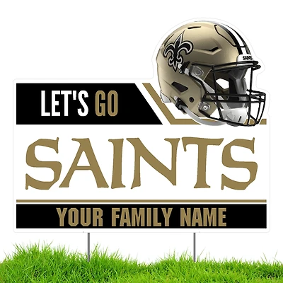 New Orleans Saints Let's Go Personalized Lawn Sign