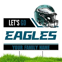 Philadelphia Eagles Let's Go Personalized Lawn Sign