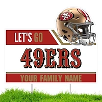 San Francisco 49ers Let's Go Personalized Lawn Sign