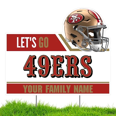 San Francisco 49ers Let's Go Personalized Lawn Sign