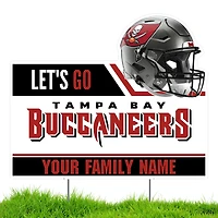 Tampa Bay Buccaneers Let's Go Personalized Lawn Sign