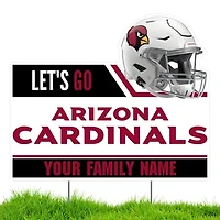 Arizona Cardinals Let's Go Personalized Lawn Sign