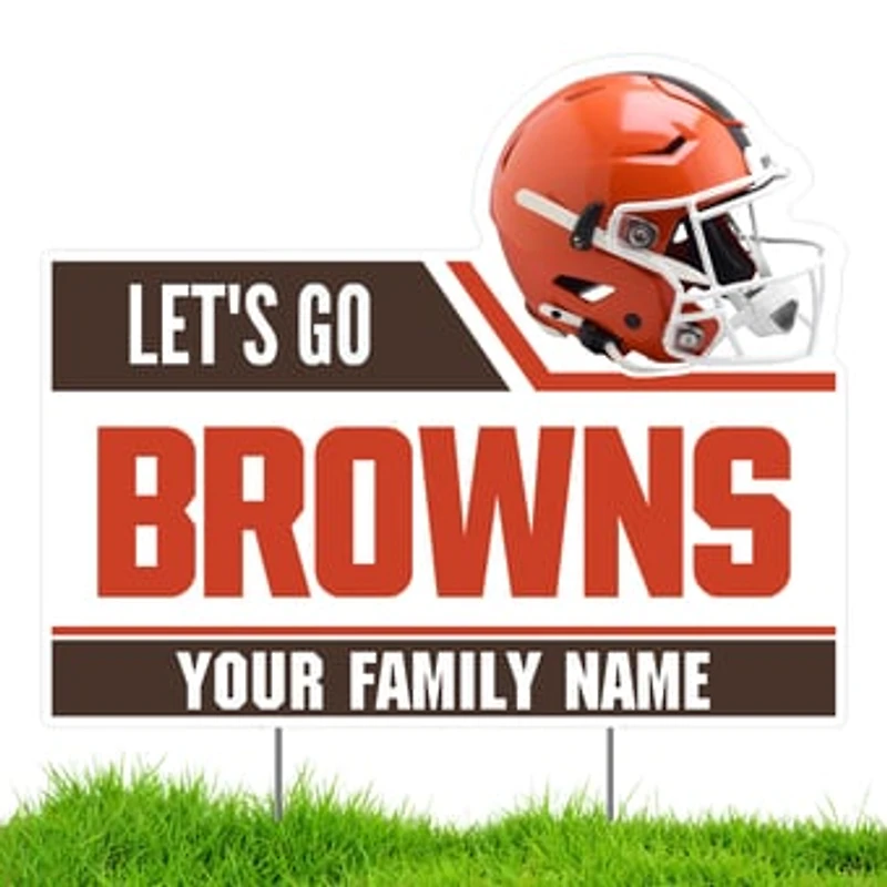 Cleveland Browns Let's Go Personalized Lawn Sign