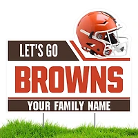 Cleveland Browns Let's Go Personalized Lawn Sign