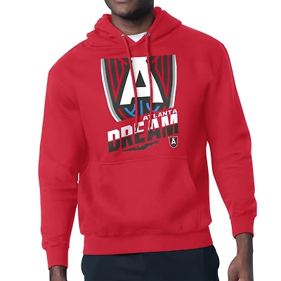 Men's Starter Red Atlanta Dream Logo Zoom Graphic Fleece Hoodie
