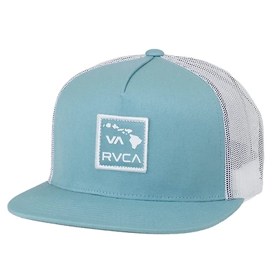 Men's RVCA Aqua Islands Patch Trucker Snapback Hat