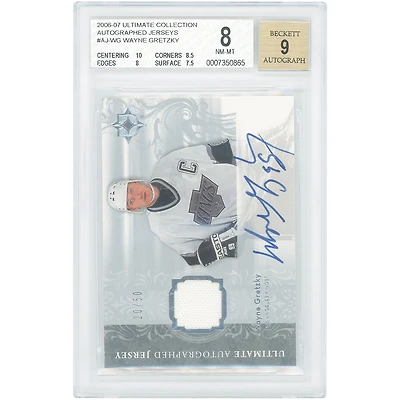 Wayne Gretzky Los Angeles Kings Autographed 2006-07 Upper Deck Ultimate Collection Autographed Jersey Relic #AJ-WG #20/50 BGS Authenticated 8/9 Card - 10,8.5,8,7.5 Subgrades