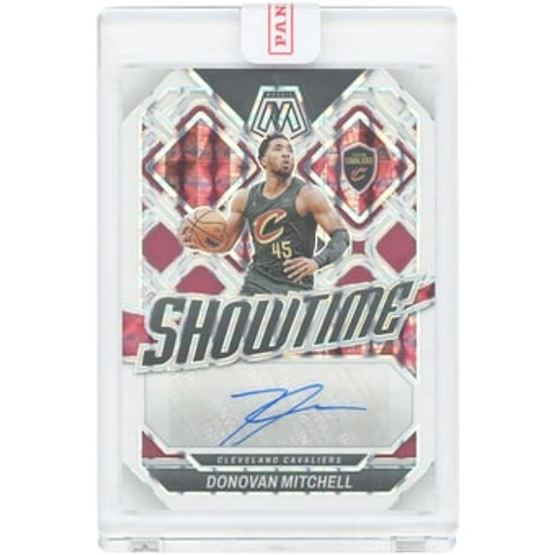 Donovan Mitchell Cleveland Cavaliers Autographed 2023-24 Panini Mosaic Showtime Signatures Mosaic White #SS-MIT #15/15 Card