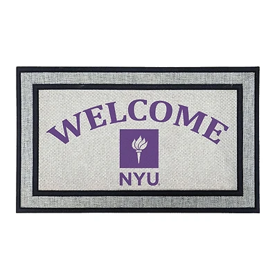 Jardine NYU Violets 18" x 30" Welcome Doormat