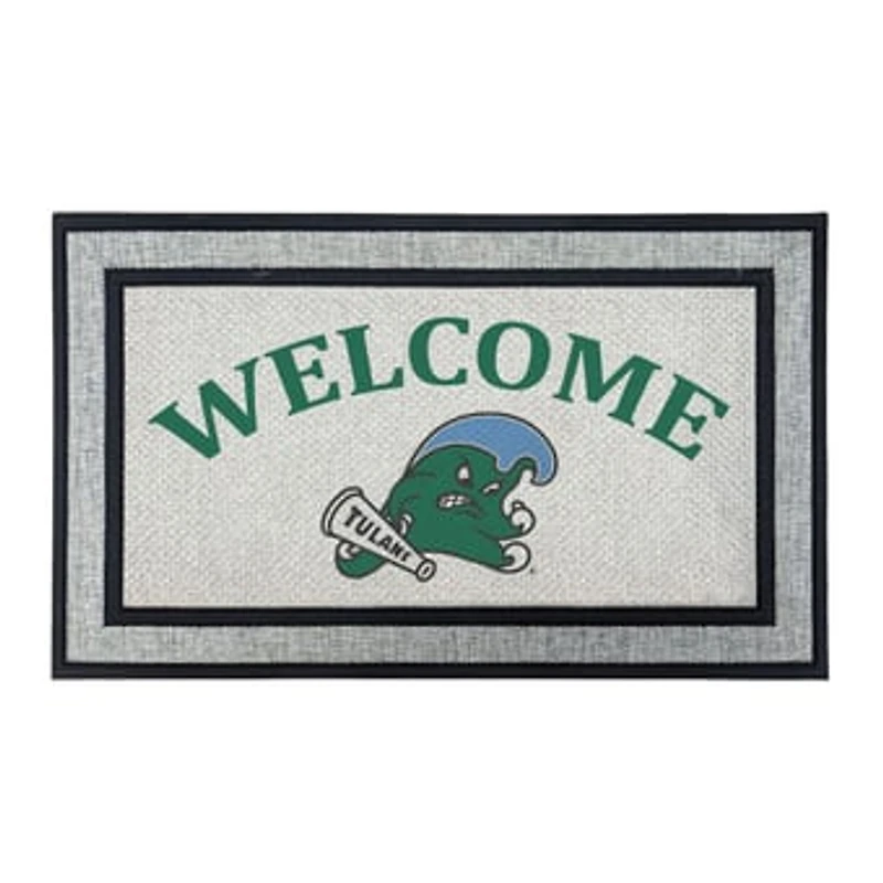 Jardine Tulane Green Wave 18" x 30" Welcome Doormat