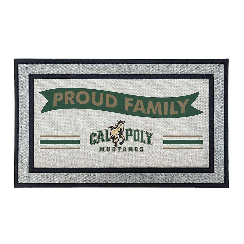 Jardine Cal Poly Mustangs 18" x 30" Proud Family Doormat