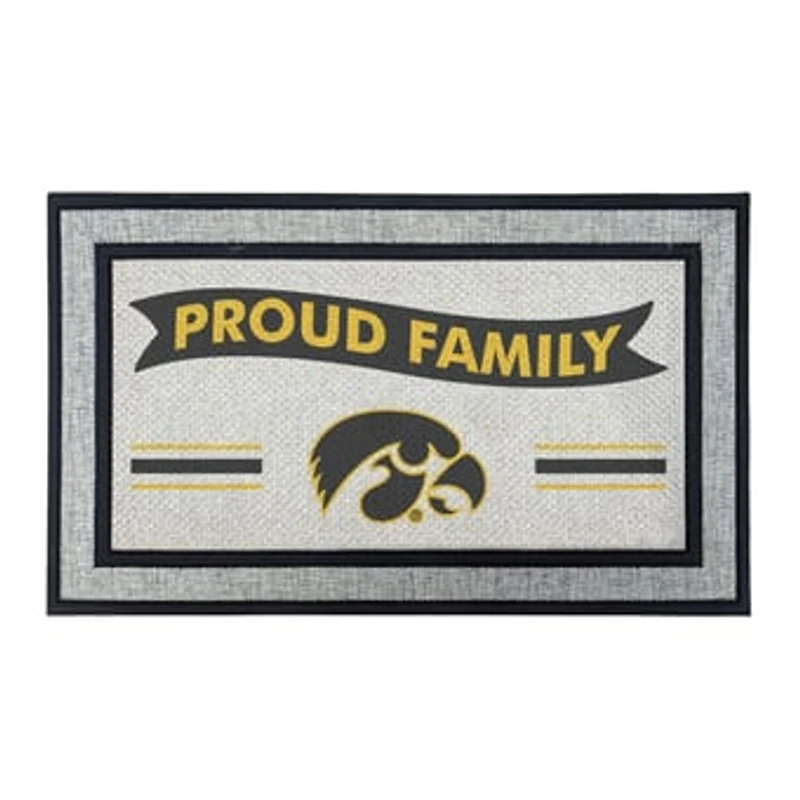 Jardine Iowa Hawkeyes 18" x 30" Proud Family Doormat