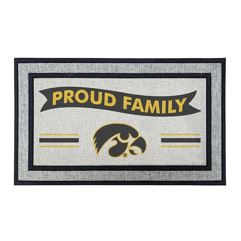 Jardine Iowa Hawkeyes 18" x 30" Proud Family Doormat