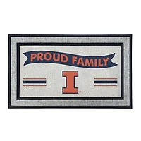 Jardine Illinois Fighting Illini 18" x 30" Proud Family Doormat